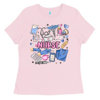 Bubblegum Pink can't talk right now doing nurse stuff Ladies Tee - MaliasSmallBusiness
