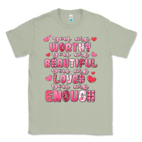 Matcha you are worthy beautiful loved enough valentines Classic Tee - LillyAllenDesigns
