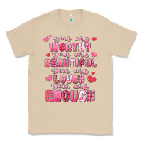Mushroom you are worthy beautiful loved enough valentines Classic Tee - LillyAllenDesigns