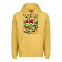 Antique Gold its fine were fine everything is fine cnacrew Premium Hoodie - FaDigitalArtStudio
