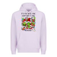 Lilac its fine were fine everything is fine cnacrew Premium Hoodie - FaDigitalArtStudio