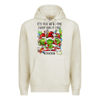 Oatmeal Heather its fine were fine everything is fine cnacrew Premium Hoodie - FaDigitalArtStudio