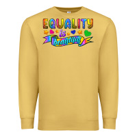 Antique Gold Equality Is Beautiful Premium Sweatshirt - BundleAndBundleShop