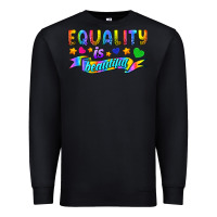 Black Equality Is Beautiful Premium Sweatshirt - BundleAndBundleShop