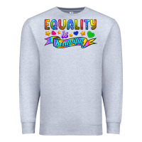 Heather Grey Equality Is Beautiful Premium Sweatshirt - BundleAndBundleShop