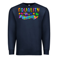 Navy Equality Is Beautiful Premium Sweatshirt - BundleAndBundleShop