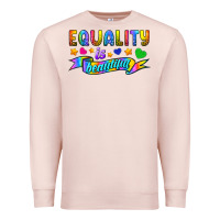 Pale Pink Equality Is Beautiful Premium Sweatshirt - BundleAndBundleShop