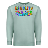 Seafoam Equality Is Beautiful Premium Sweatshirt - BundleAndBundleShop