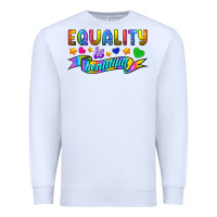 White Equality Is Beautiful Premium Sweatshirt - BundleAndBundleShop