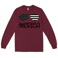 Burgundy Merica Long Sleeve Tee - Bettercallsaul