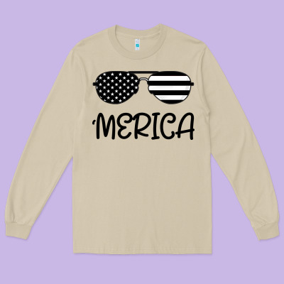 Merica Long Sleeve Tee Designed By Bettercallsaul