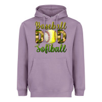 Lavender Baseball Dad Softball Heavyweight Hoodie - BundleAndBundleShop