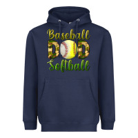 Navy Baseball Dad Softball Heavyweight Hoodie - BundleAndBundleShop