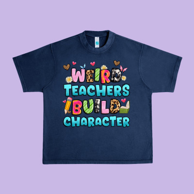 Weird Teachers Build Character Urban Heavy Tee Designed By Artiststas
