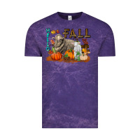 Cloud Purple Hello Fall Merino Wool Sheep Vintage Tee - LillyAllenDesigns