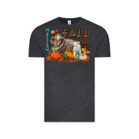 Vintage Black Hello Fall Merino Wool Sheep Vintage Tee - LillyAllenDesigns
