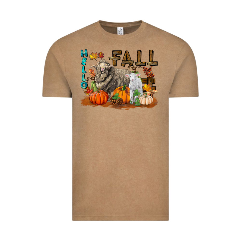 Hello Fall Merino Wool Sheep Vintage Tee by LillyAllenDesigns | Teevron