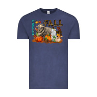 Vintage Denim Hello Fall Merino Wool Sheep Vintage Tee - LillyAllenDesigns