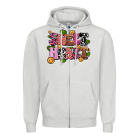 Dove Grey sweetheart olivia Zipper Hoodie - OliviaCreatesArt