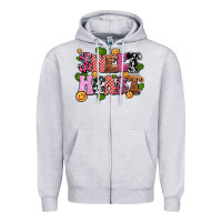 Heather Grey sweetheart olivia Zipper Hoodie - OliviaCreatesArt