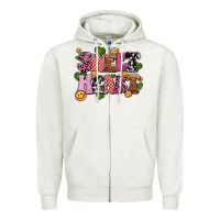 Oatmeal Heather sweetheart olivia Zipper Hoodie - OliviaCreatesArt