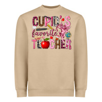 Mushroom Cupid's Favorite Teacher Valentine's Day Heavyweight Sweatshirt - HowdyJamesFarm