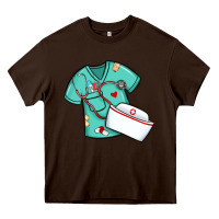 Custom Name Nurse Scrubs   Font Easter Risen Heavy Core Tee | Teevron