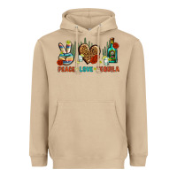 Mushroom Peace Love Tequila Heavyweight Hoodie - BundleAndBundleShop