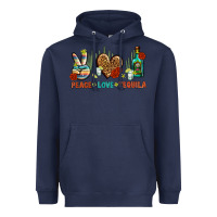 Navy Peace Love Tequila Heavyweight Hoodie - BundleAndBundleShop