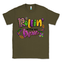 Army Green rollin' with my krewe mardi gras Classic Tee - LillyAllenDesigns