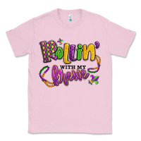 Bubblegum Pink rollin' with my krewe mardi gras Classic Tee - LillyAllenDesigns