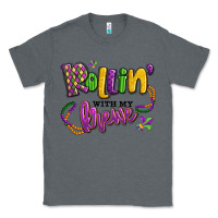 Charcoal Heather rollin' with my krewe mardi gras Classic Tee - LillyAllenDesigns