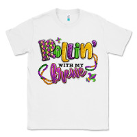 White rollin' with my krewe mardi gras Classic Tee - LillyAllenDesigns