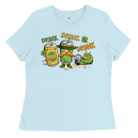 Baby Blue deink drank drunk st. patrick's day Ladies Tee - MaliasSmallBusiness