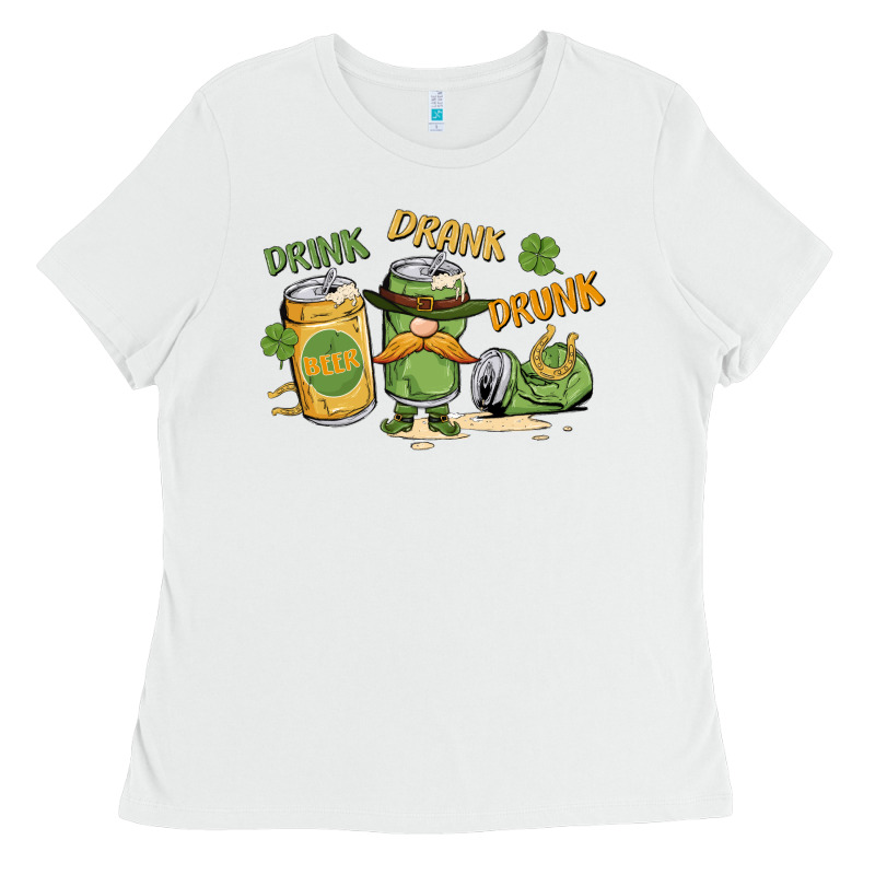 Deink Drank Drunk St. Patrick's Day Ladies Tee by MaliasSmallBusiness | Teevron