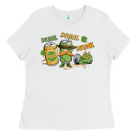 White deink drank drunk st. patrick's day Ladies Tee - MaliasSmallBusiness