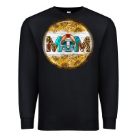 Black american football round earrings Premium Sweatshirt - BundleAndBundleShop