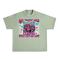 Oil Green queen of the camper Urban Heavy Tee - JahusDesignShop