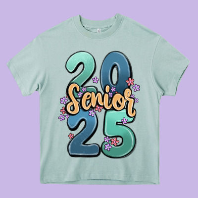 Senior 2025 Heavy Core Tee Designed By Maliassmallbusiness