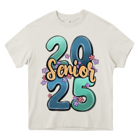 Cream senior 2025 Heavy Core Tee - MaliasSmallBusiness