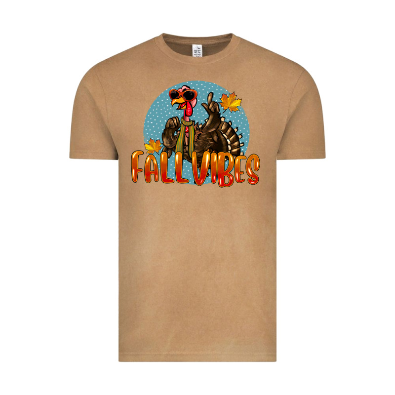 Fall Vibes Turkey Vintage Tee by LillyAllenDesigns | Teevron