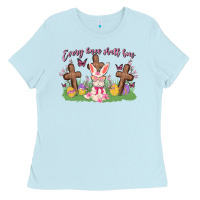 Baby Blue every knee shall bow Ladies Tee - MaliasSmallBusiness