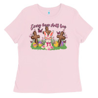 Bubblegum Pink every knee shall bow Ladies Tee - MaliasSmallBusiness
