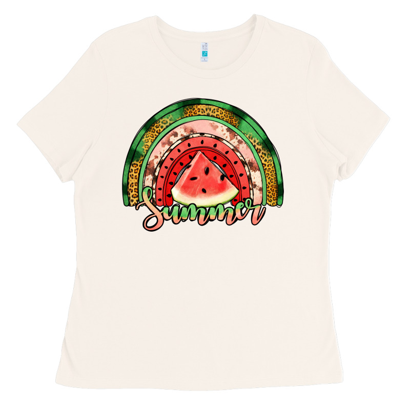 Watermelon Summer Rainbow Ladies Tee by Jasminsmagicworld | Teevron