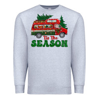 Heather Grey christmas 'tis the season Premium Sweatshirt - BundleAndBundleShop