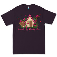 Plum church is my happy place Premium Tee - MaliasSmallBusiness