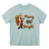 Arona merry and bright black santa Heavy Core Tee - MaliasSmallBusiness