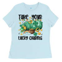 Baby Blue take your lucky charms Ladies Tee - MaliasSmallBusiness