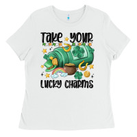 White take your lucky charms Ladies Tee - MaliasSmallBusiness