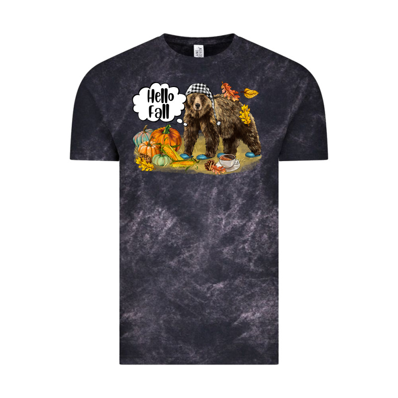 Hello Fall Brown Bear Vintage Tee by LillyAllenDesigns | Teevron